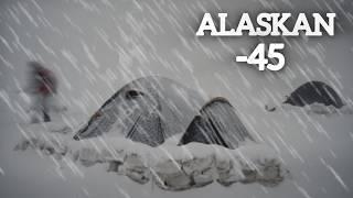 EXTREME -45° Solo Winter Camping 4 Days | Snowstorm, Hot Tent Camping In A Blizzard | ASMR