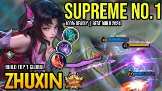 ZHUXIN BEST BUILD 2024 | BUILD TOP GLOBAL ZHUXIN GAMEPLAY | MOBILE LEGENDS