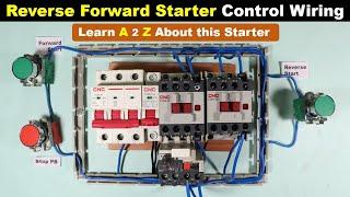 Reverse Forward Motor Control Circuit Diagram in English @the electrical Guy