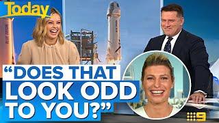 Aussie hosts can't keep straight face over Jeff Bezos' rocket | Today Show Australia