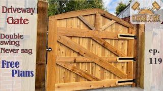 Wide Driveway Gate DIY-  Never Sag -119