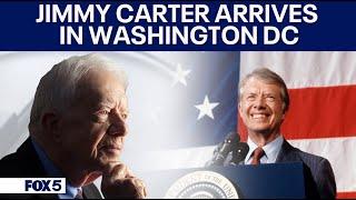 Jimmy Carter Arrives in Washington DC