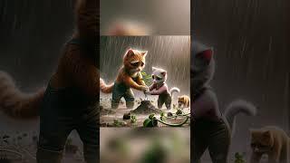 When garden is destroyed by the storm, how you recover the plants #cat #ai #cartoon #cute #animation