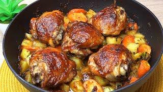 I cook it almost every day! One Pan Chicken Thigh Dinner!