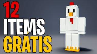 COMO PEGAR 12 ITENS GRÁTIS NO ROBLOX!