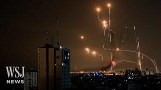 Watch: Israel’s Iron Dome Intercepts Wave of Rockets From Gaza | WSJ News
