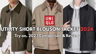 2024 UNIQLO UTILITY SHORT BLOUSON JACKET TRY ON & REVIEW (3 COLOURS)