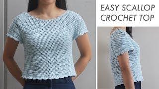 Easy Crochet Scallop Top DIY Tutorial