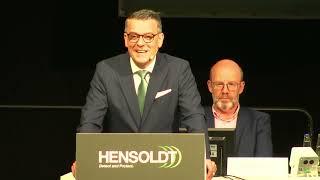 Rede von CEO Oliver Dörre bei der HENSOLDT Hauptversammlung 2024