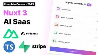 Build Nuxt 3 Saas AI Platform with Vue, Typescript, Supabase, Stripe, Tailwind | Full Tutorial 2024