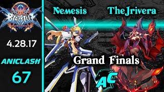 AniClash 67 - Nemesis (Nine, Mu) vs TheJrivera (Nine) Grand Finals Blazblue CF