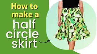 How to make a half circle skirt with elastic waist | Beginner friendly sewing project