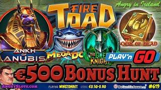 €500 *Play N Go* SLOTS BONUS HUNT - Scroll of Dead, Mega Don, Gates of Troy & more.