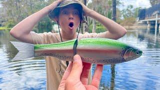 Throwing BIG Swimbaits In A Crystal Clear Florida River