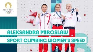 Spiderwoman! Aleksandra Miroslaw takes speed climbing gold! ‍️ | #Paris2024 highlights