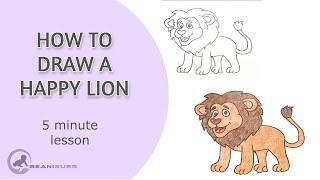 How to Draw a Happy Lion