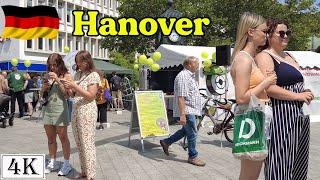 Walking in the city center of Hannover, Germany 2023