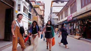 Walking Tour of Thamel, During Season Time | Kathmandu City Most Touristic Place | Travel Nepal 4K