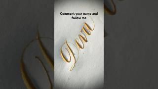 Copperplate calligraphy, tutorial: how I write your name #deva