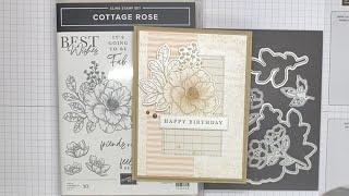 Stampin’ Up! Cottage Rose Birthday Card Tutorial