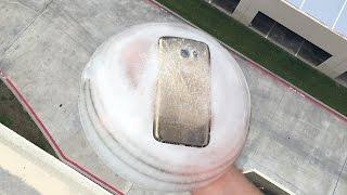 Can Ice Block Protect Galaxy S7 from 100 FT Extreme Drop Test? - GizmoSlip