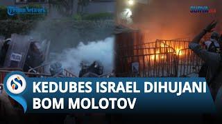 Unjuk Rasa di Kedubes Israel di Meksiko Ricuh, Massa Lempari Polisi dengan Batu hingga Bom Molotov