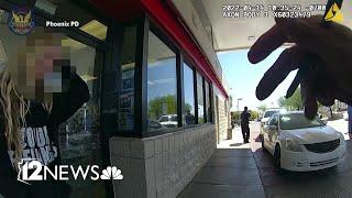 Phoenix PD body cam video shows moment officer shot by suspect at gas station