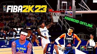 FIBA 2K23 ANDROID JORDAN CLARKSON'S GILAS PILIPINAS VS VICTOR WEMBANYAMA'S FRANCE GAMEPLAY PPSSPP