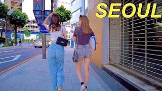 Early Summer Street Fashion in Garosu-gil, Gangnam- Walking tour SEOUL KOREA 2023