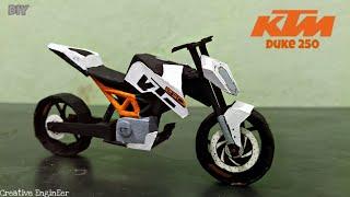 DIY kTM Duke 250 | how to make a bike with paper and cardboard