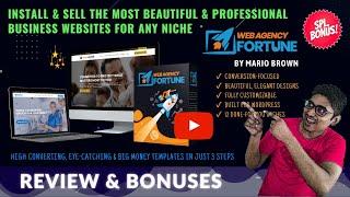 Web Agency Fortune Review and Bonuses Amazing PRO websites in 5 mins⁉️NO Tech Skills req +Bonuses