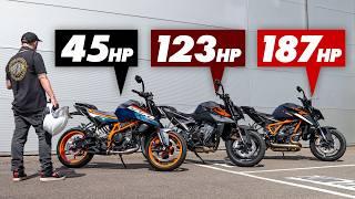 Which KTM Duke Is Best In 2024? (390 vs 990 vs 1390 R EVO)