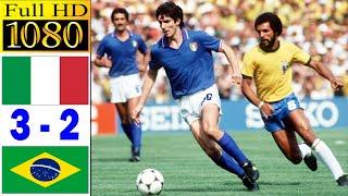 Italy - Brazil world cup 1982 | Full highlight | 1080p HD | Paolo Rossi | Falcão