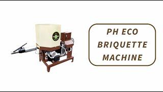 PH ECO briquette machine (2023 model) - compact single-phase press for sawdust and other biomass