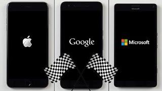 iPhone 6S Plus vs. Nexus 6P vs. Lumia 950 XL Speed Test
