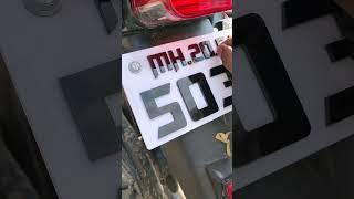 bike number plate install #splendormodified #splendor #numberplates #new #4d #acrelic #hero #shorts