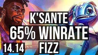 K'SANTE vs FIZZ (MID) | 65% winrate, 12/2/7, 32k DMG, Dominating | VN Master | 14.14