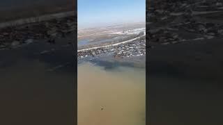 Костанайская обл, Карасуский район топит полным ходом!!!!!Вид с вертолета