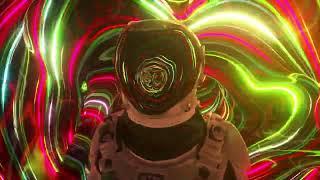 Lofi Astronaut 2 - Lofi Beats with abstract Colorful Neon VJ Loop - astronaut in the ocean