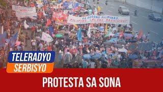 SONA protesters start march along Commonwealth despite rains | Teleradyo Serbisyo (22 July 2024)