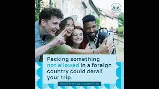 Travel Smart from the Start - What you can and can't bring to your destination. [Audio Description]
