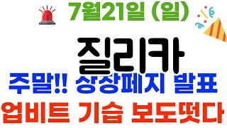 질리카 5분전속보! 긴급 상장폐지 뉴욕언론 600여개 상장폐지 폭락 #질리카코인 #질리카코인전망