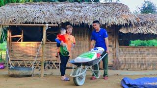 Unexpected visit : Hanh received help from Uncle Cuong - Harvest and preserve corn for chickens