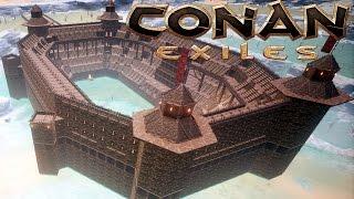 THE COLISEUM | Let's Play Conan Exiles Part 5 | Gladiator Arena & Castle Base Building | Gameplay