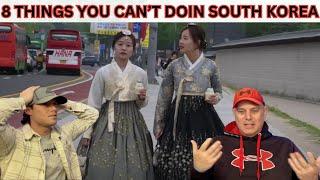 Americans REACT to 8 THINGS YOU CAN'T DO IN SOUTH KOREA