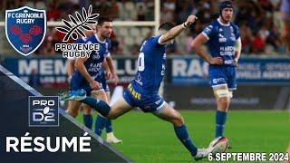 PRO D2 : Résumé 1ère moitié FC Grenoble Rugby - Provence Rugby : J2 - Saison 2024/2025