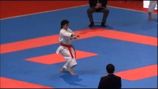 Shitoriyu Kata "Koshokun Sho" by World Champion Rika Usami of Japan in WKF Championsip 2012