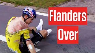Wout Van Aert Tour Of Flanders Bid Ends With Dwars Door Vlaanderen Crash