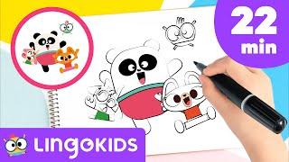 How to Draw the LINGOKIDS CHARACTERS ️ | CRAFTS by Lingokids