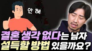 남자가 결혼 생각이 없다고 말하는 것은